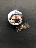 Custom Photo Badge Holder, Retractable ID Badge Reel, Pet, Dog, Personalized, Custom