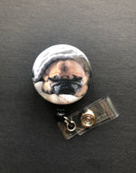 Custom Photo Badge Holder, Retractable ID Badge Reel, Pet, Dog, Personalized, Custom