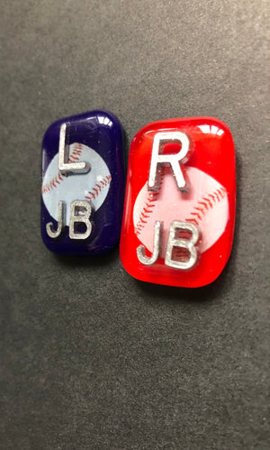 Baseball Xray Markers, Rectangle, Sports X-ray Markers, No Glitter, Blue and Red