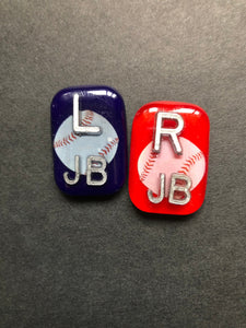 Baseball Xray Markers, Rectangle, Sports X-ray Markers, No Glitter, Blue and Red