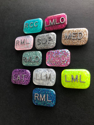 Mammography Xray Markers, Rectangle, Glitter, X-ray Markers, Position