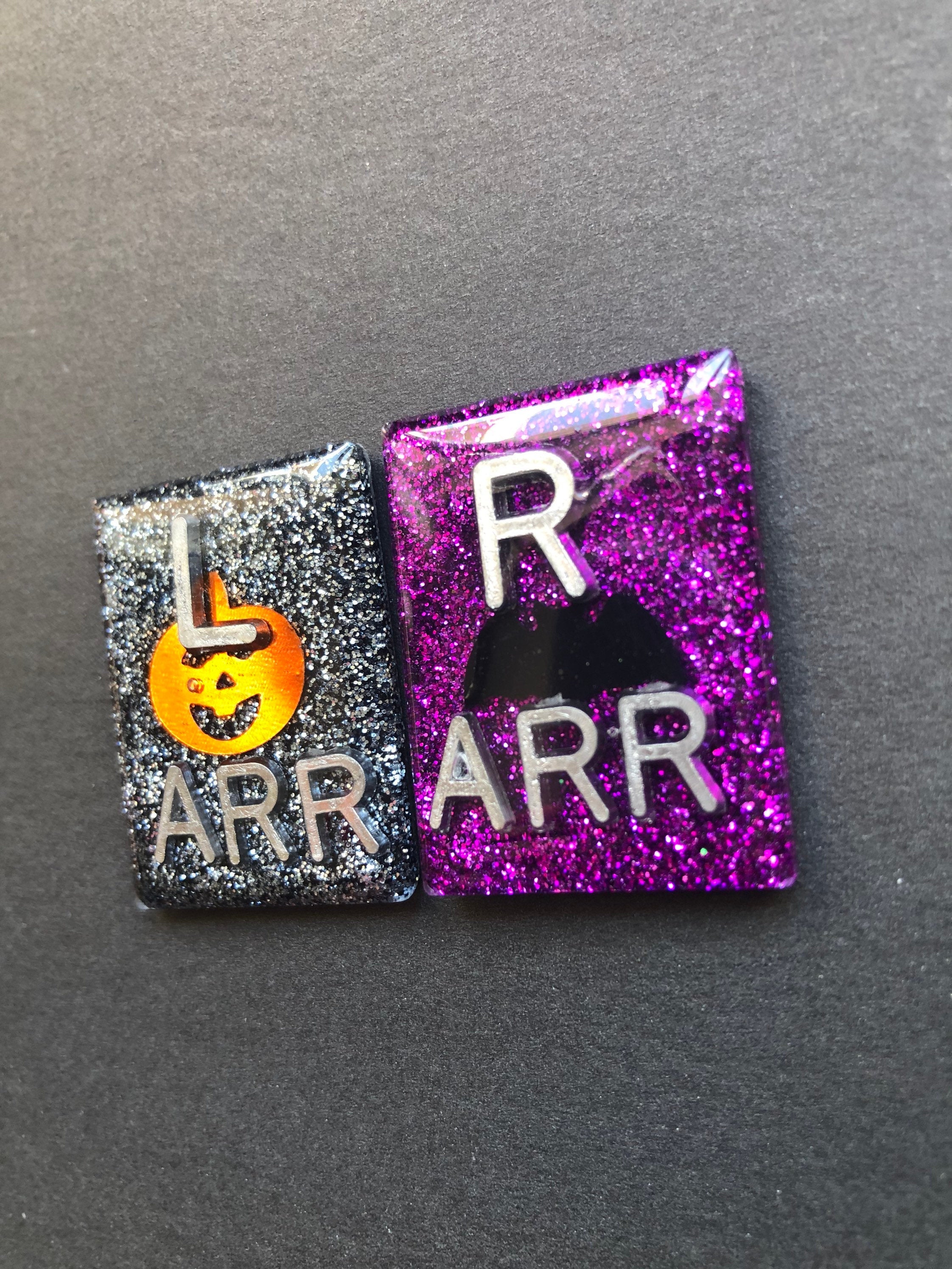 Halloween Xray Markers, With 2 or 3 Initials, Large Rectangle, Pumpkin, Bat