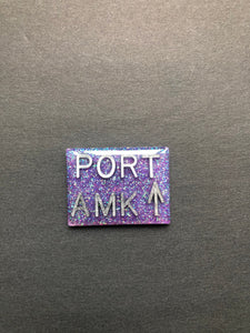 Portable Upright Xray Marker with Initials, Portable, Erect, Rectangle, Glitter, Mobile