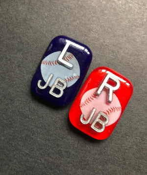 Baseball Xray Markers, Rectangle, Sports X-ray Markers, No Glitter, Blue and Red