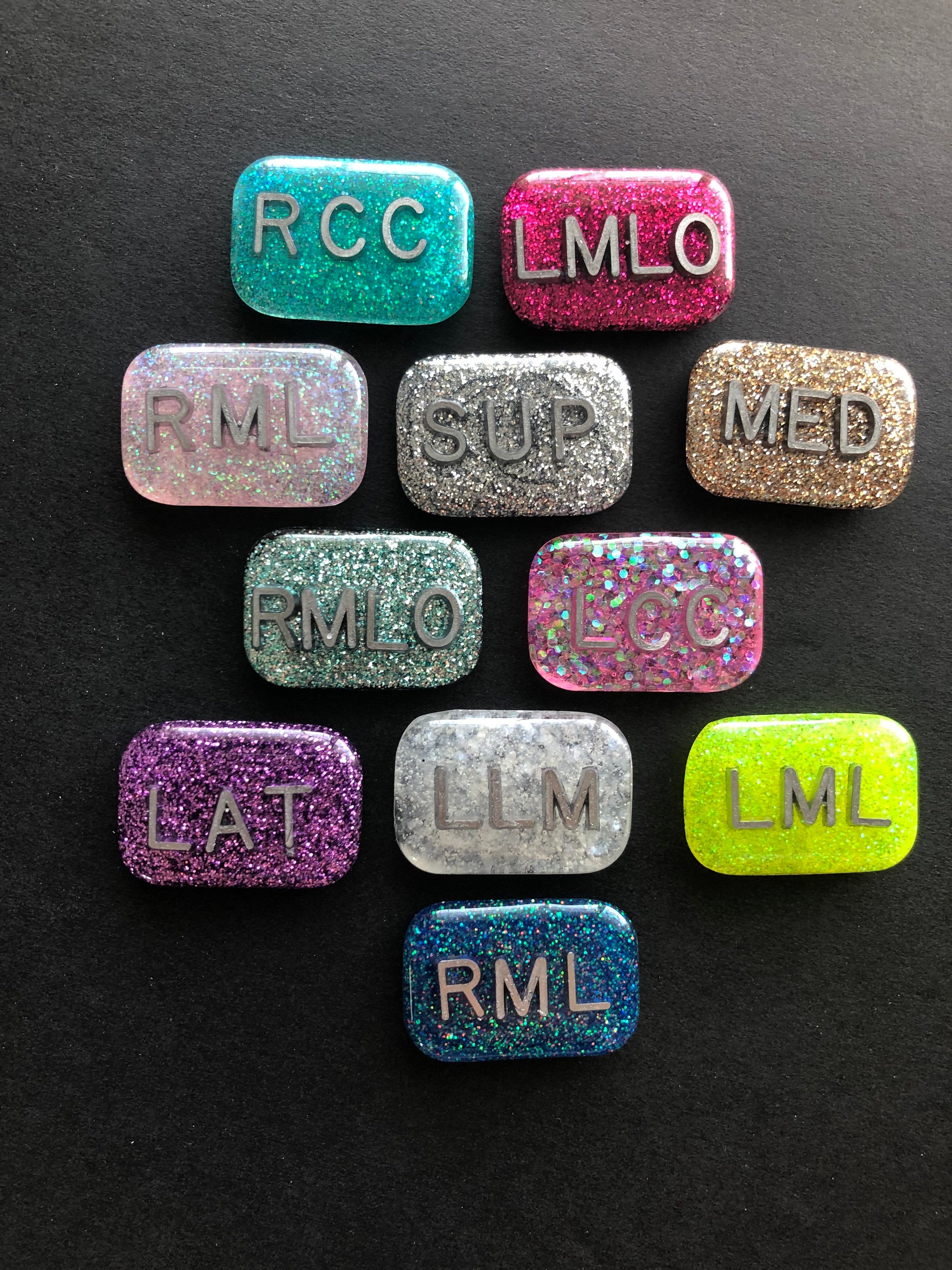 Mammography Xray Markers, Rectangle, Glitter, X-ray Markers, Position