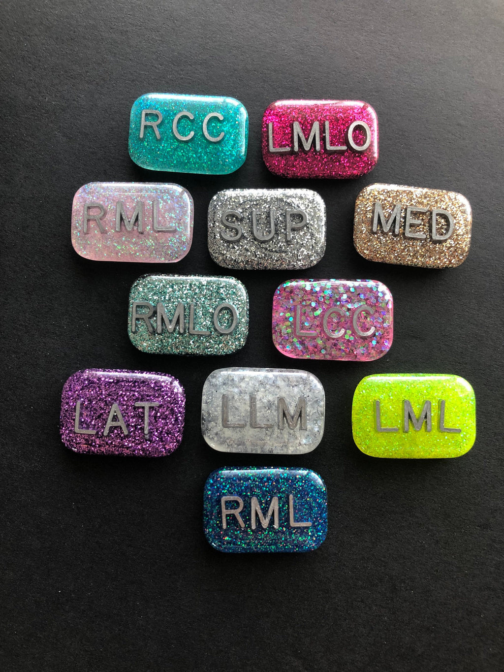 Mammography Xray Markers, Rectangle, Glitter, X-ray Markers, Position