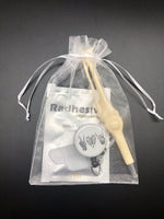 Radiology Technologist Gift Bundle, Radhesive Strips, Bone Shaped Pen, Peace Love Rock On Retractable Badge Reel
