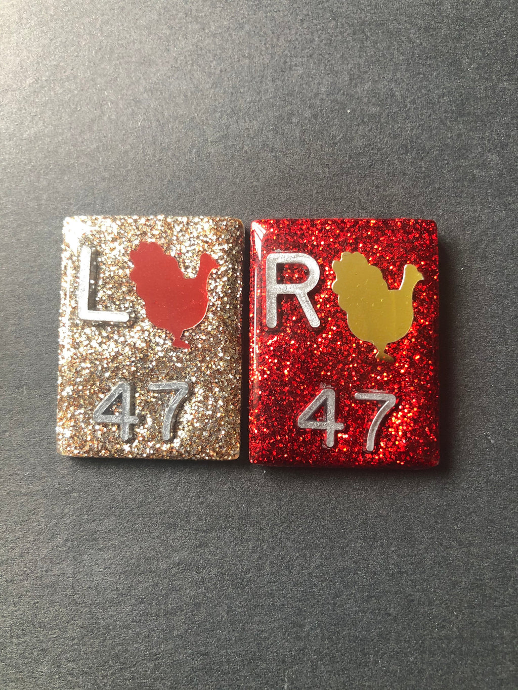 Thanksgiving Turkey Xray Markers, With 2 or 3 Initials, Large Rectangle, Cute, Glitter