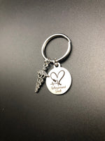 Ultrasound Keychain, Radiology, Graduation, Medical Caduceus, Gift, Sonography, US Technologist