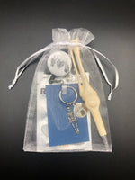Rad Tech Gift Bundle, Rad Tech and Skeleton Keychain, Radhesive Strips, Bone Shaped Pen, Peace Love Rock On Retractable Badge Reel