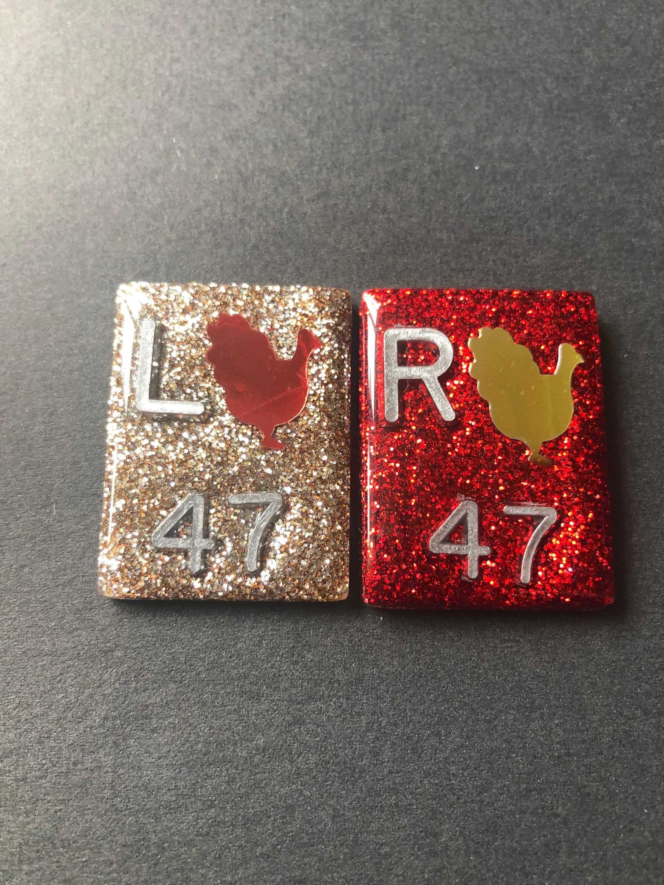 Thanksgiving Turkey Xray Markers, With 2 or 3 Initials, Large Rectangle, Cute, Glitter