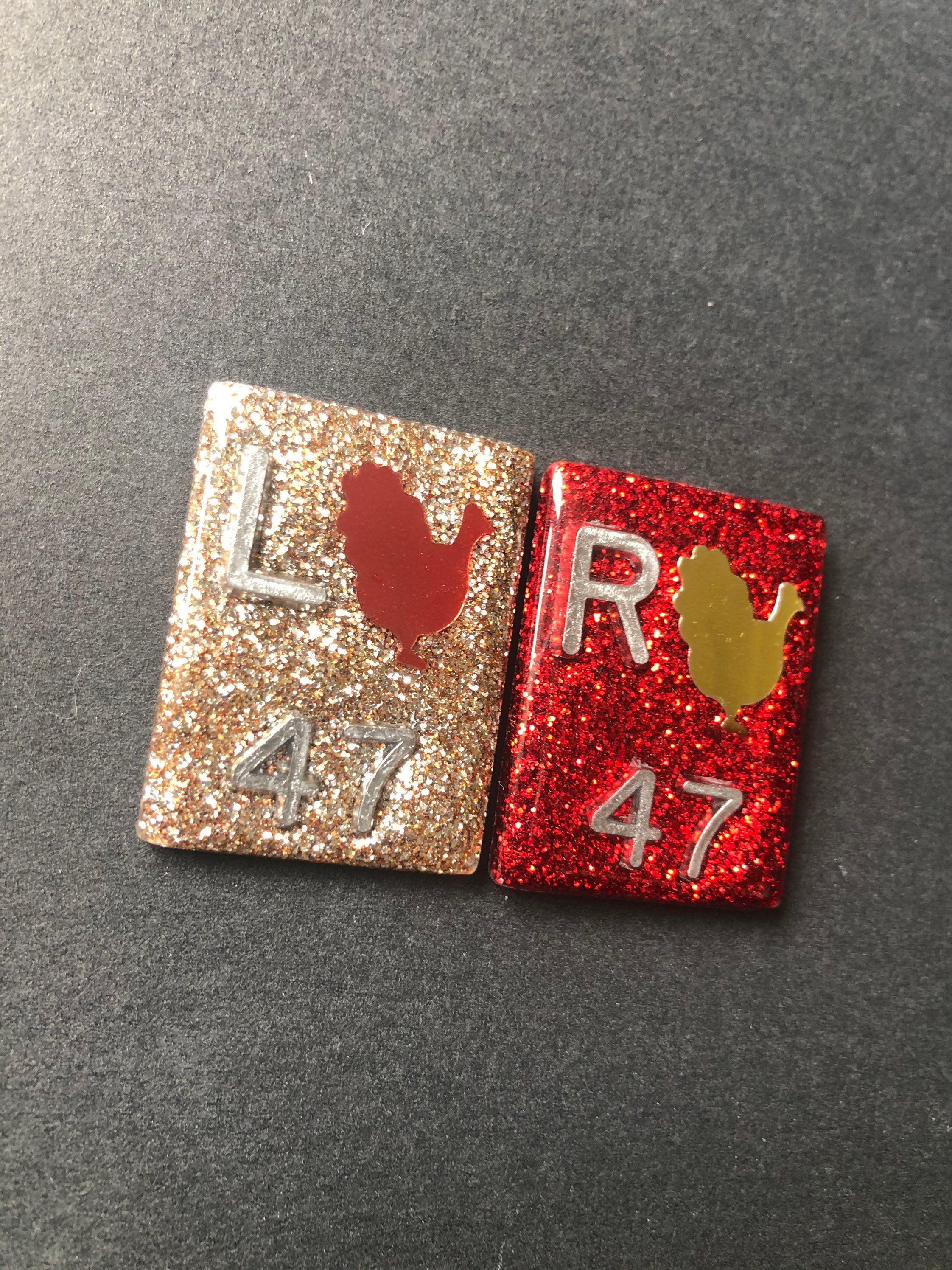 Thanksgiving Turkey Xray Markers, With 2 or 3 Initials, Large Rectangle, Cute, Glitter