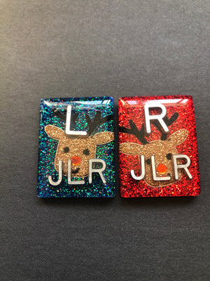 Rudolph Xray Markers, With 2 or 3 Initials, Christmas Xray Markers, Holiday Xray Markers, Reindeer