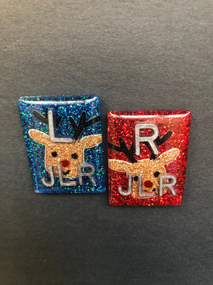 Rudolph Xray Markers, With 2 or 3 Initials, Christmas Xray Markers, Holiday Xray Markers, Reindeer