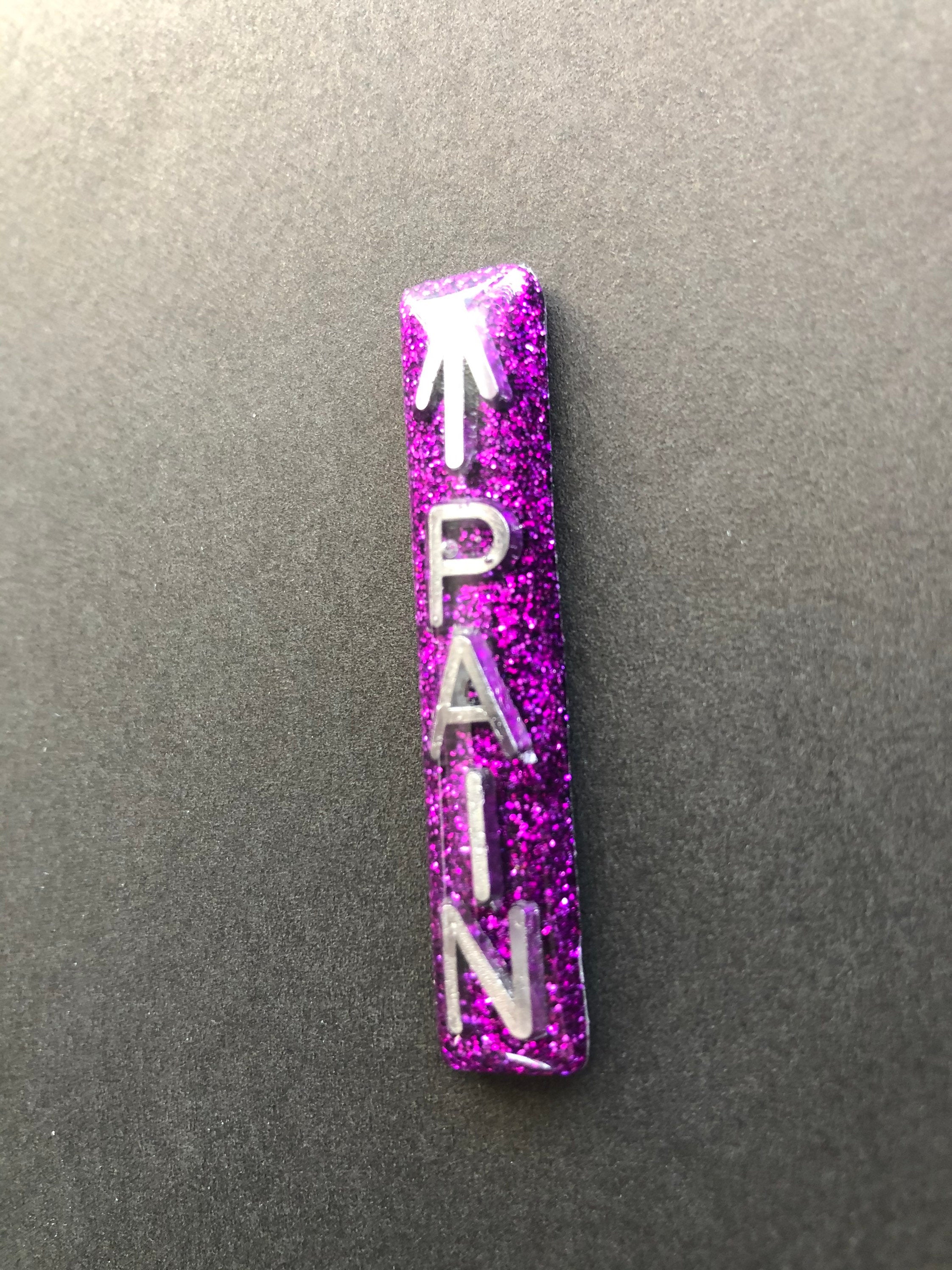 Pain Indicator X-ray Marker, Arrow, Glitter, Skinny Rectangle