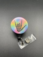 I Love You, Skeleton, Bones, Hand, Sign Language, Badge Holder, Retractable ID Badge Reel, Speech Therapist, Deaf