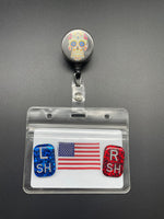 American Flag Xray Marker Holder, Red White and Blue, Patriotic