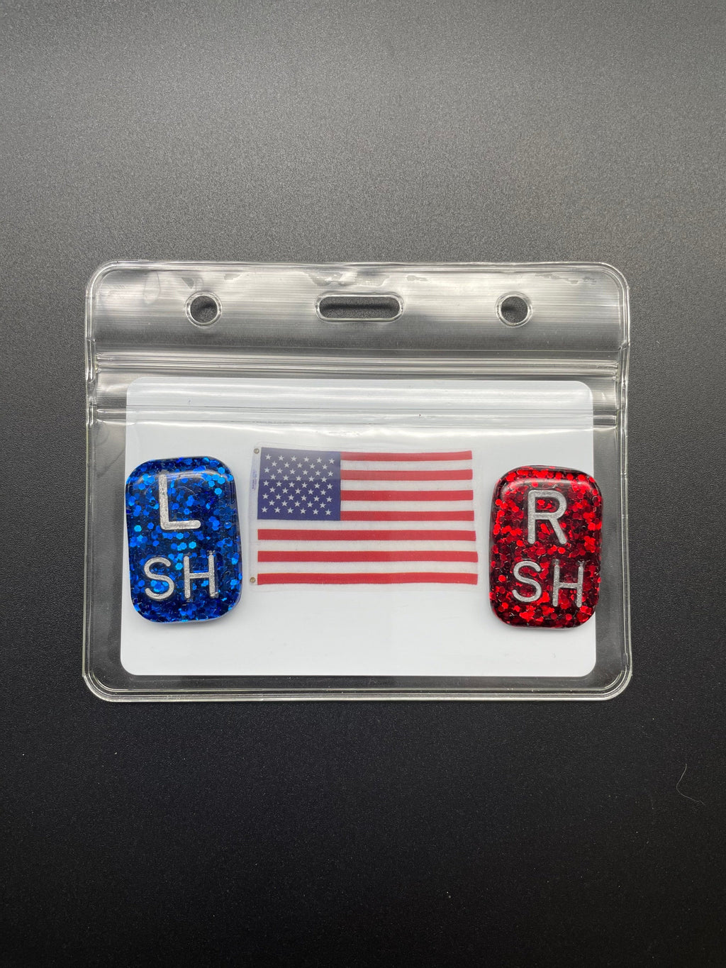 American Flag Xray Marker Holder, Red White and Blue, Patriotic