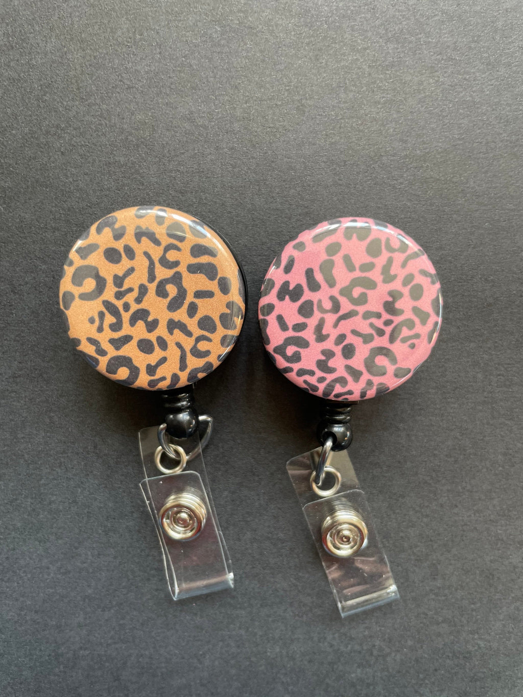 Animal Print Retractable ID Badge Holder, Leopard, Cheetah Print