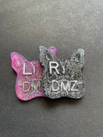 French Bulldog Xray Markers, With 2 or 3 Initials, Glitter, Dog, Frenchie