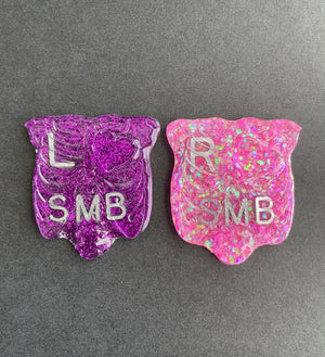 Rib Cage Xray Markers, Ribcage, Glitter, With 2 or 3 Initials, Heart, Bones, Thorax