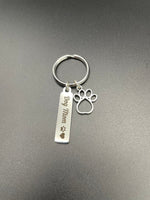 Dog Mom Gift, Mothers Day Gift, Keychain, Puppy, Love, Rescue Mom, Sunflower, Paw Print