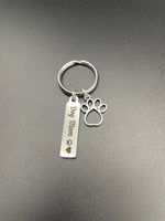 Dog Mom Gift, Mothers Day Gift, Keychain, Puppy, Love, Rescue Mom, Paw Print, Sunflower