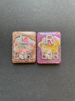 Cheetah / Leopard Xray Markers, With 2 or 3 Initials, Glitter, Rectangle, Animal Print, Floral