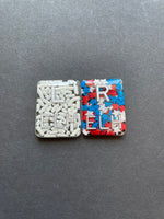 Patriotic Sprinkle Xray Markers, Rectangle, Red White and Blue, American Flag, Stars