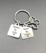 Mother By Birth, Friend By Choice Keychain, Mothers Day Gift, From Daughter, Butterfly, Sunflower