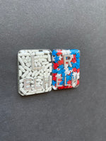 Patriotic Sprinkle Xray Markers, Rectangle, Red White and Blue, American Flag, Stars