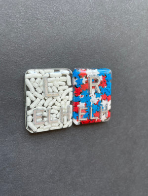 Patriotic Sprinkle Xray Markers, Rectangle, Red White and Blue, American Flag, Stars