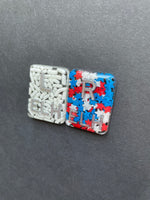 Patriotic Sprinkle Xray Markers, Rectangle, Red White and Blue, American Flag, Stars