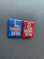 American Flag Xray Markers, Rectangle, Red White and Blue, Patriotic, Stars and Stripes