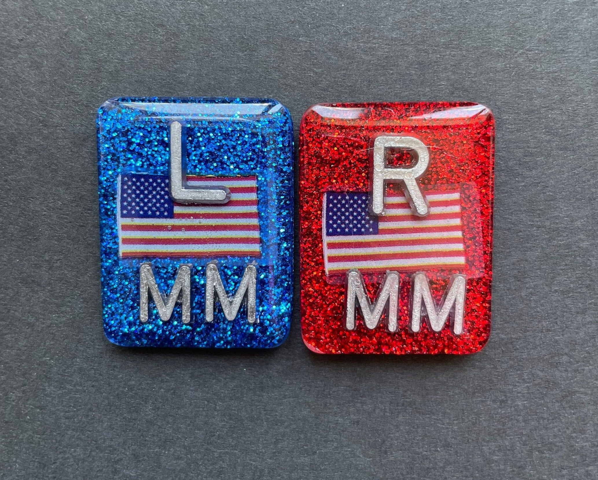 American Flag Xray Markers, Rectangle, Red White and Blue, Patriotic, Stars and Stripes