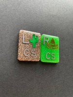 Fiesta Xray Markers, Cactus, Sombrero, Mexican, Xray Markers, 2 or 3 Initials, Glitter, Rectangle