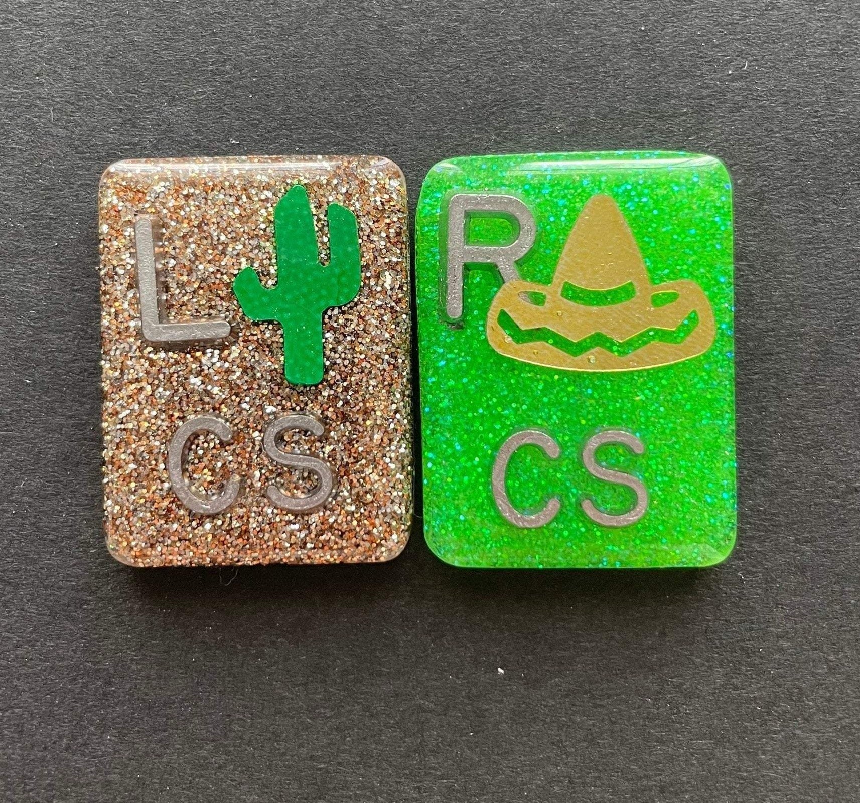 Fiesta Xray Markers, Cactus, Sombrero, Mexican, Xray Markers, 2 or 3 Initials, Glitter, Rectangle