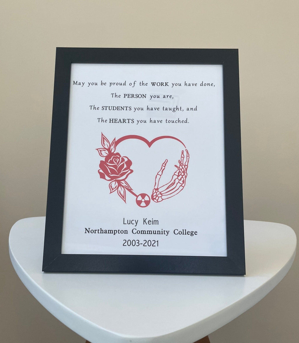 Clinical Instructor Gift, Personalized, Picture Frame, Radiology, Radiography, Retirement