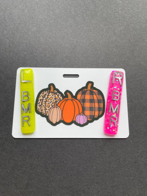 Pumpkin Xray Marker Holder, Fall, Autumn, PVC, ID Badge