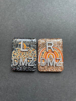 Fall Vibes Xray Markers, With 2 or 3 Initials, Large Rectangle, Pumpkin, Rainbow, Cheetah Print, Halloween, Autumn, Orange