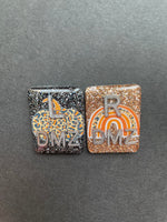 Fall Vibes Xray Markers, With 2 or 3 Initials, Large Rectangle, Pumpkin, Rainbow, Cheetah Print, Halloween, Autumn, Orange