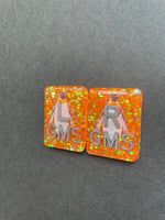 Penguin Xray Markers, Rectangle, Glitter, With 2 or 3 Initials, Emperor