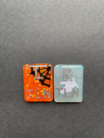 Halloween Xray Markers, With 2 or 3 Initials, Large Rectangle, Spider Web, Halloween, Ghost