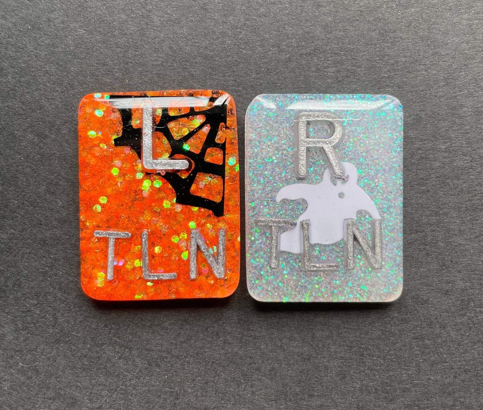 Halloween Xray Markers, With 2 or 3 Initials, Large Rectangle, Spider Web, Halloween, Ghost