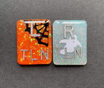 Halloween Xray Markers, With 2 or 3 Initials, Large Rectangle, Spider Web, Halloween, Ghost