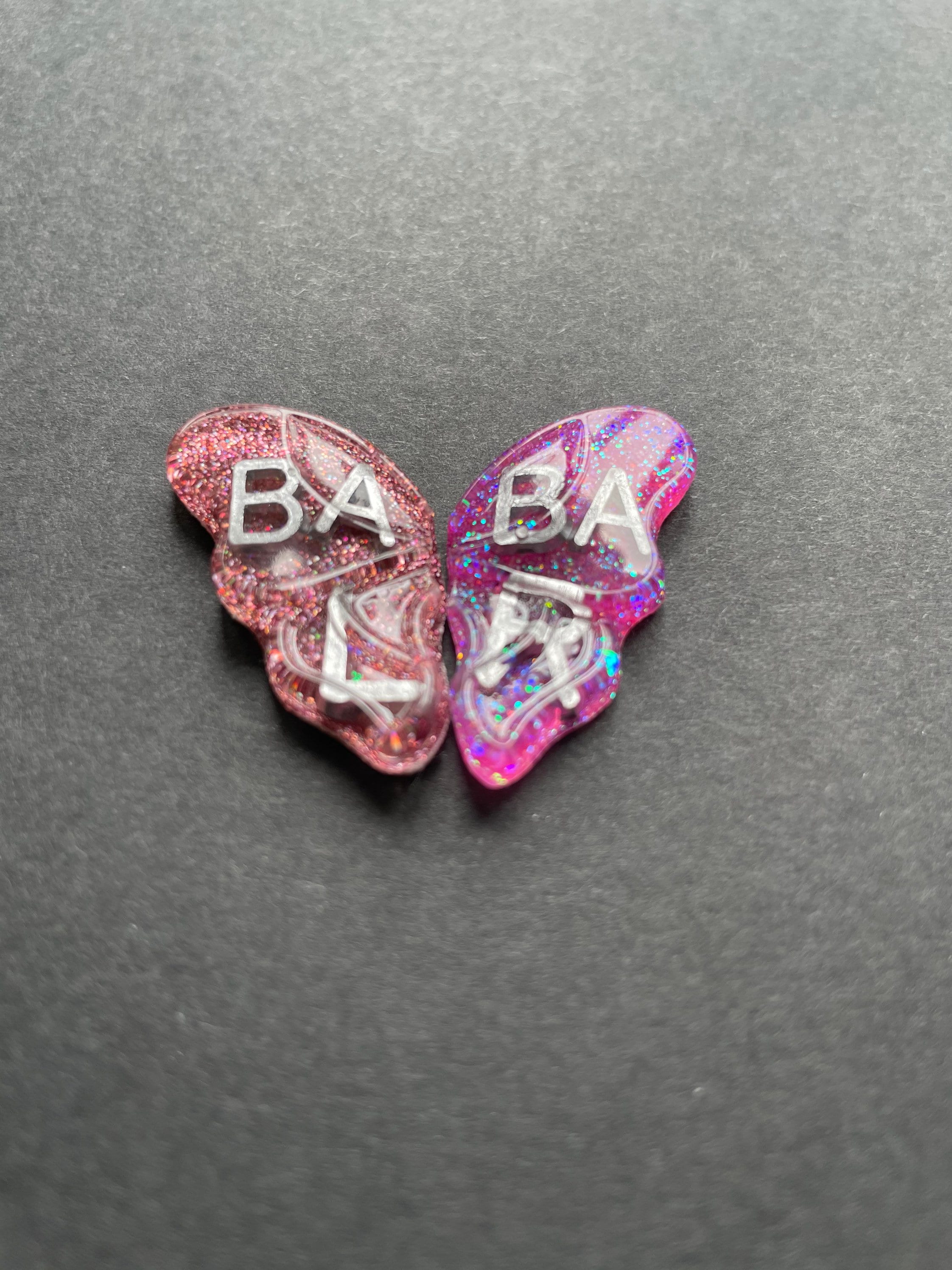 Butterfly Xray Markers, Small, Glitter, Split Butterfly, Cute, 2 Initials