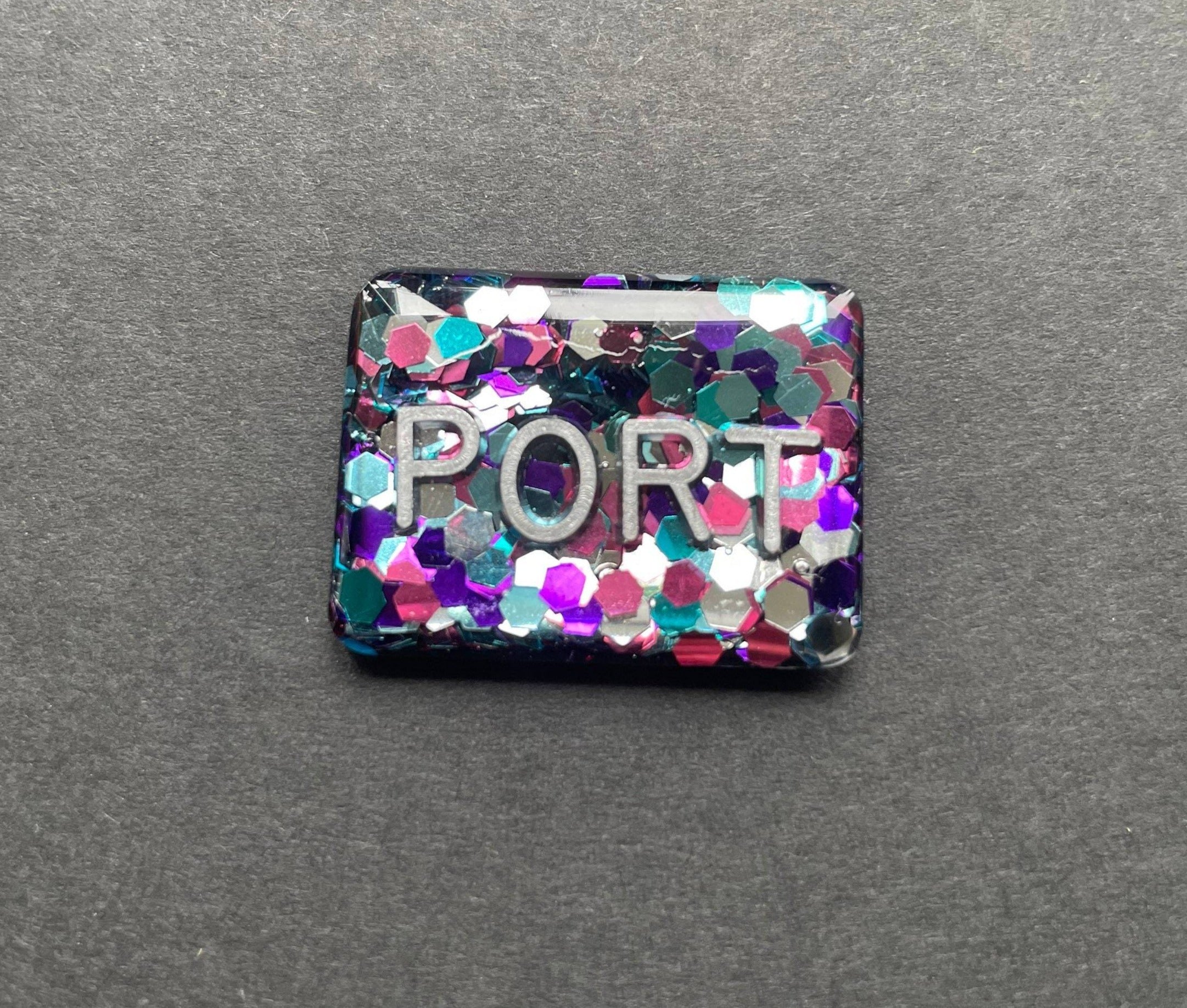 Portable Xray Marker, Port, Mobile, Large Rectangle, Glitter