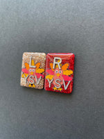 Cute Turkey Xray Markers, With 2 or 3 Initials, Large Rectangle, Glitter, Thanksgiving