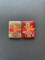 Cute Turkey Xray Markers, With 2 or 3 Initials, Large Rectangle, Glitter, Thanksgiving