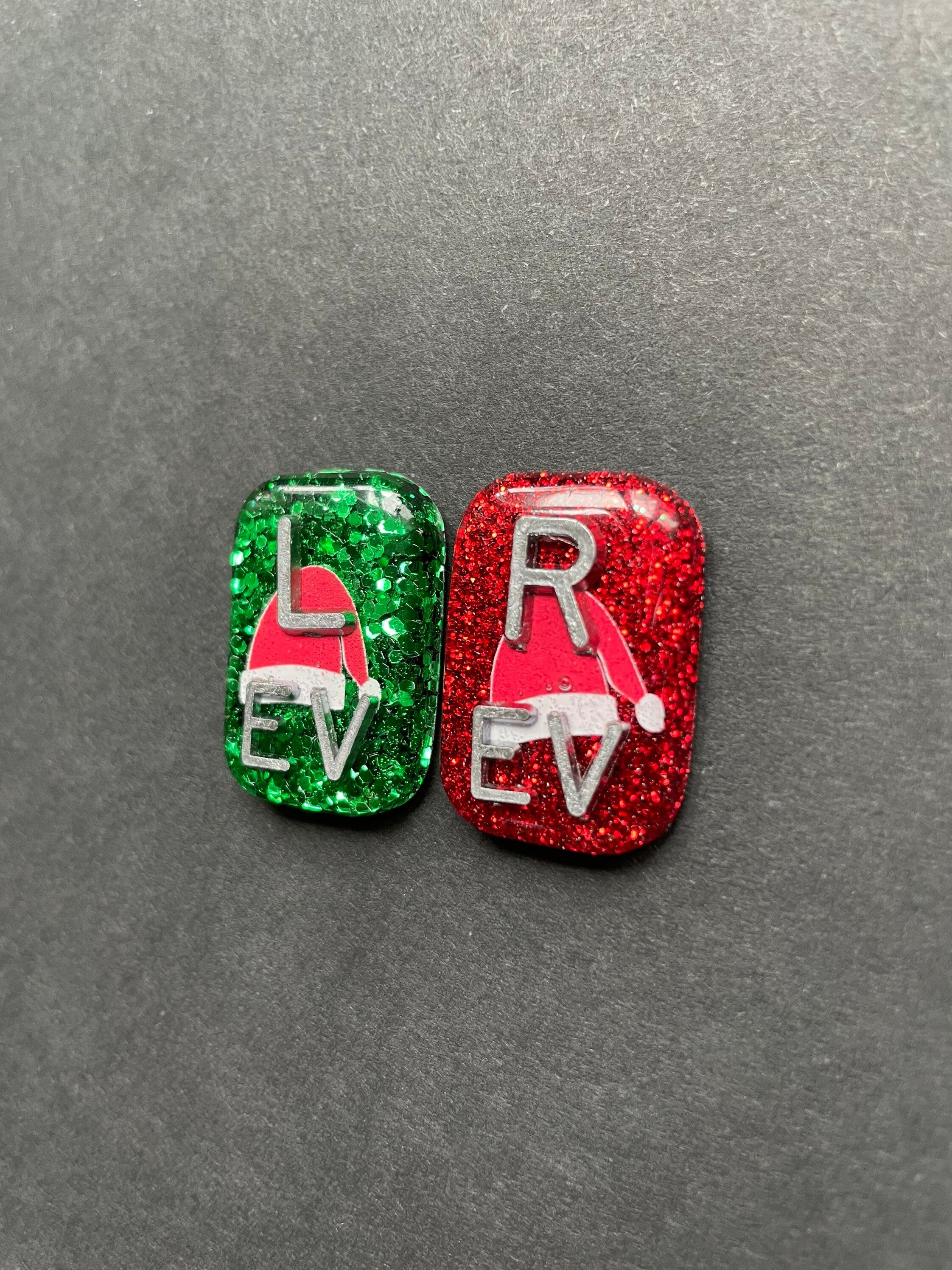 Santa Hat Xray Markers, With 2 or 3 Initials, Christmas Xray Markers, Holiday Xray Markers, Small Rectangle